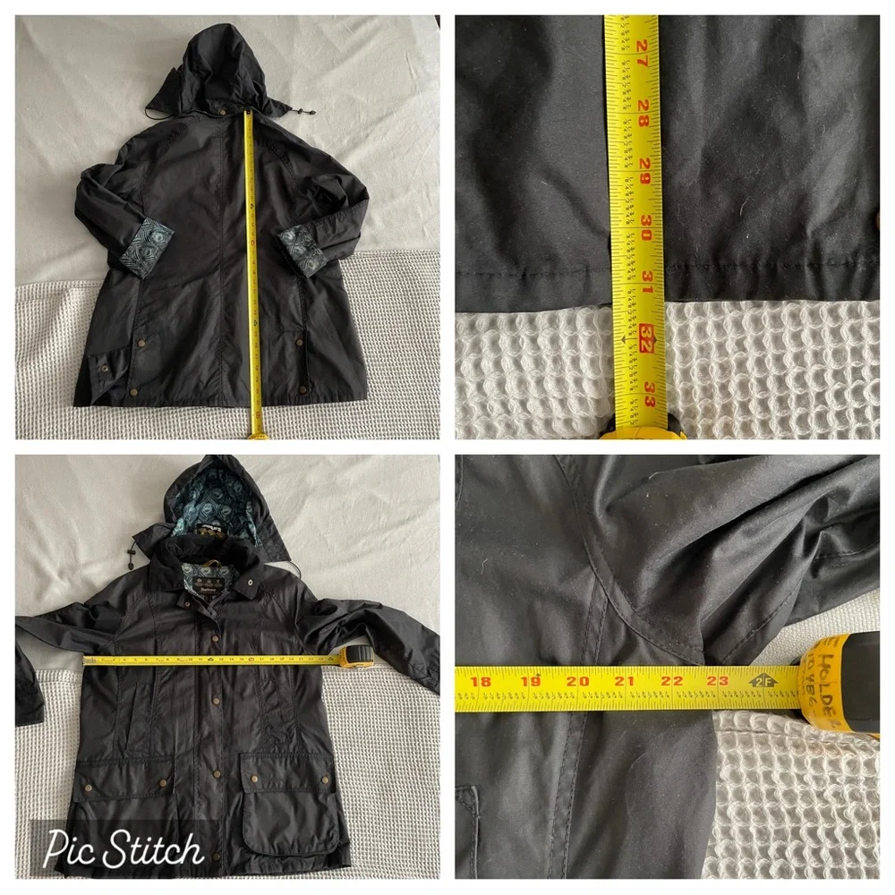 BARBOUR LIBERTY BEADNELL WAX COTTON HOODED JACKET, EUC. US 14 UK 18 - Picture 15 of 16